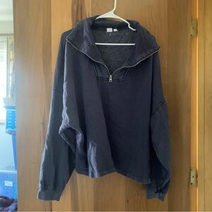 GAP Dark Gray Quarter-Zip Sweatshirt